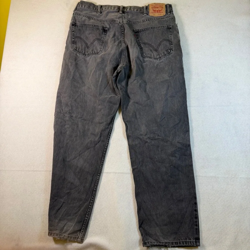 Levis 550 Relaxed Fit Tapered Leg Jeans Mens 40x32 Faded Black Denim 00550-0260